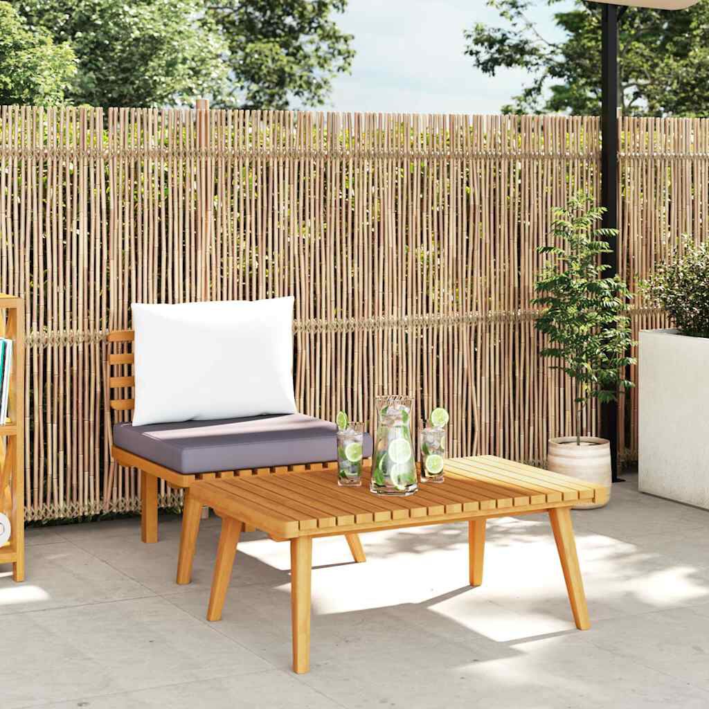 vidaXL 2 Piece Garden Lounge Set with Cushions Solid Acacia Wood,  vidaXL 2 Piece Garden Lounge Set with Cushions Solid Acacia Wood