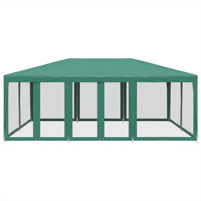 vidaXL Party Tent with 10 Mesh Sidewalls Green 6x4 m HDPE, green vidaXL Party Tent with 10 Mesh Sidewalls Green 6x4 m HDPE