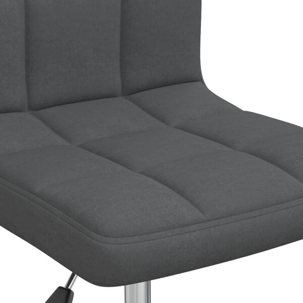 vidaXL Swivel Office Chair Dark Grey Fabric
