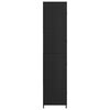 vidaXL Garden Storage Cabinet Black 59x40x180 cm Poly Rattan