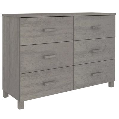 vidaXL Sideboard HAMAR Light Grey 113x40x80 cm Solid Wood Pine, light grey vidaXL Sideboard HAMAR Light Grey 113x40x80 cm Solid Wood Pine
