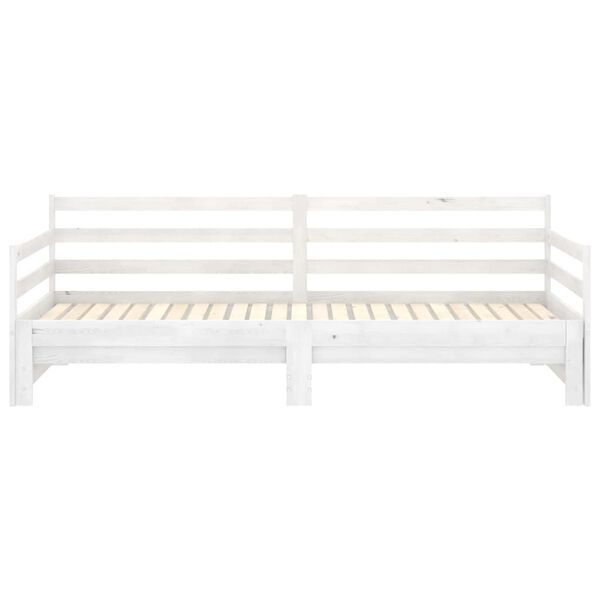 vidaXL Pull-out Day Bed without Mattress White 2x(90x200)cm