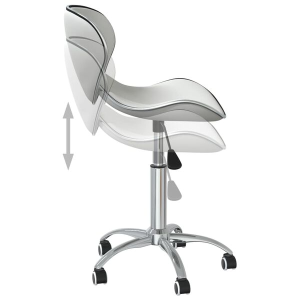vidaXL Swivel Dining Chairs 6 pcs White Faux Leather