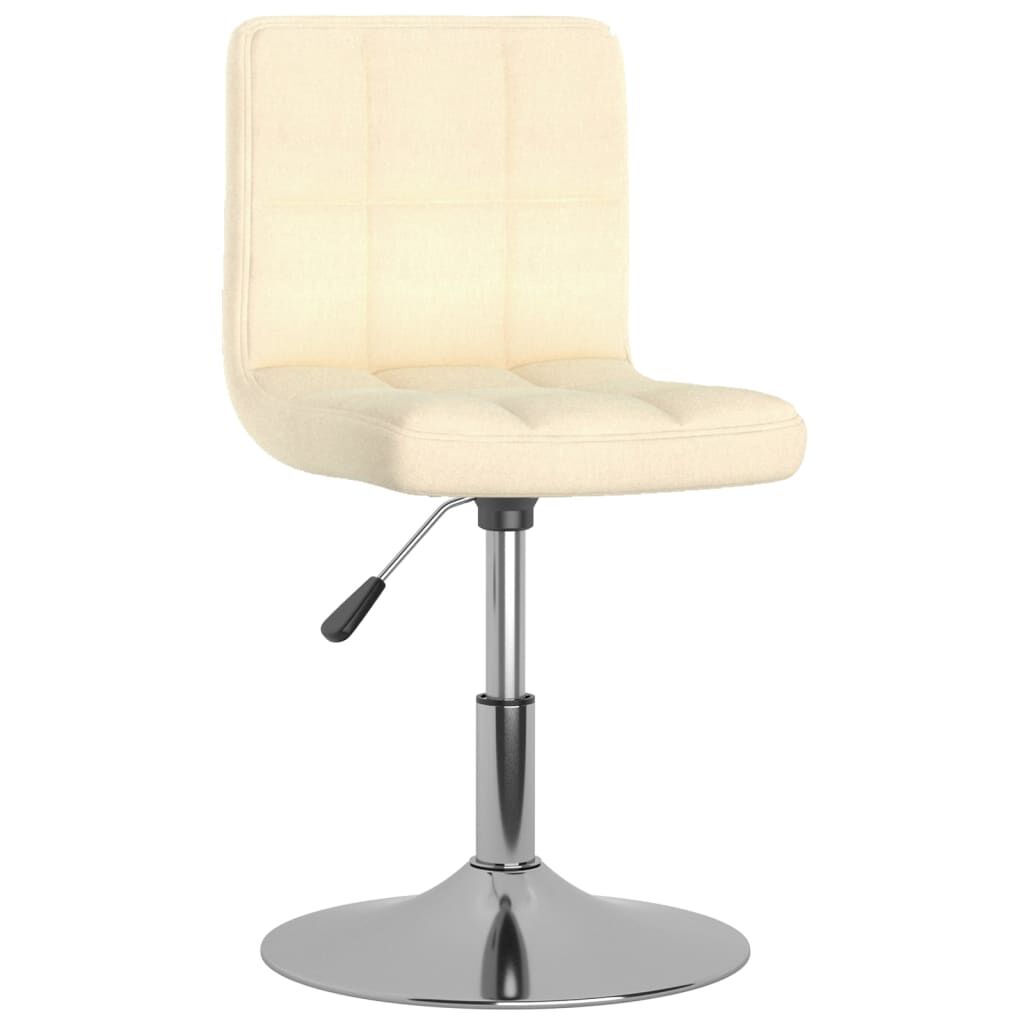 vidaXL Swivel Dining Chairs 2 pcs Cream Fabric