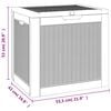 vidaXL Garden Storage Box Black 55.5x43x53 cm Polypropylene