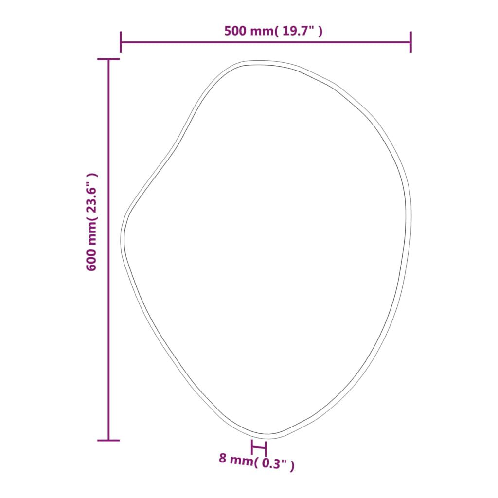 vidaXL Wall Mirror Black 60x50 cm