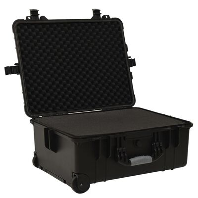 vidaXL Wheeled Flight Case Black 58x45x27 cm PP,  vidaXL Wheeled Flight Case Black 58x45x27 cm PP