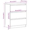 vidaXL Sideboard Black 60x35x76 cm Engineered Wood