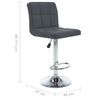 vidaXL Bar Stools 2 pcs Grey Faux Leather