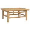 vidaXL 6 Piece Garden Lounge Set with Cream White Cushions Bamboo