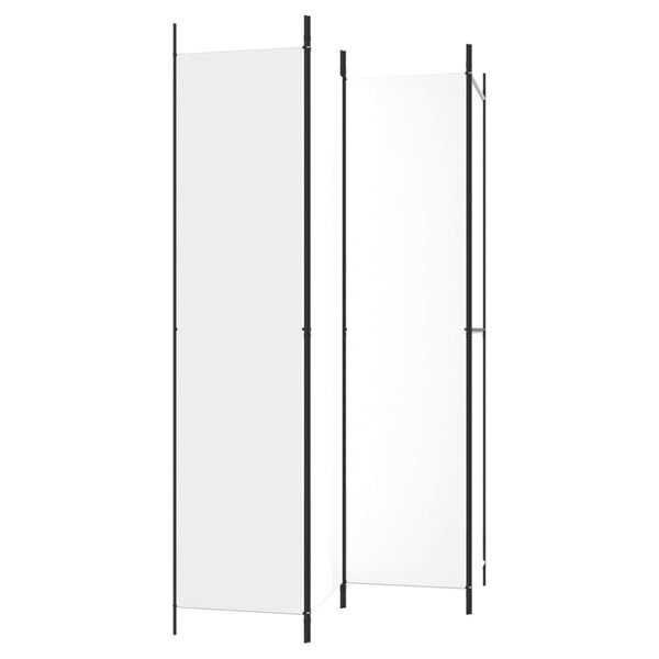 vidaXL 4-Panel Room Divider White 200x220 cm Fabric