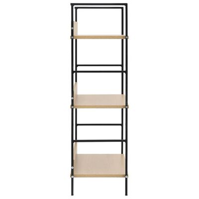 vidaXL 3-Layer Book Shelf Oak 60x27.6x90.5 cm Engineered Wood, oak and black vidaXL 3-Layer Book Shelf Oak 60x27.6x90.5 cm Engineered Wood