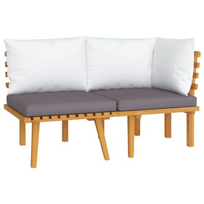 vidaXL 2 Piece Garden Lounge Set with Cushions Solid Acacia Wood