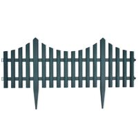vidaXL 17 pcs Lawn Dividers 10 m Green, green vidaXL 17 pcs Lawn Dividers 10 m Green