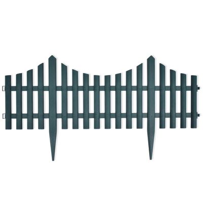 vidaXL 17 pcs Lawn Dividers 10 m Green, green vidaXL 17 pcs Lawn Dividers 10 m Green