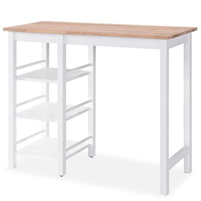 vidaXL Bar Set 3 Pieces MDF White, white vidaXL Bar Set 3 Pieces MDF White