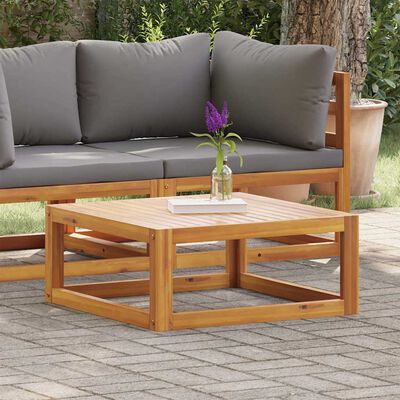 vidaXL Coffee Table 68x68x29 cm Solid Acacia Wood, cream vidaXL Coffee Table 68x68x29 cm Solid Acacia Wood