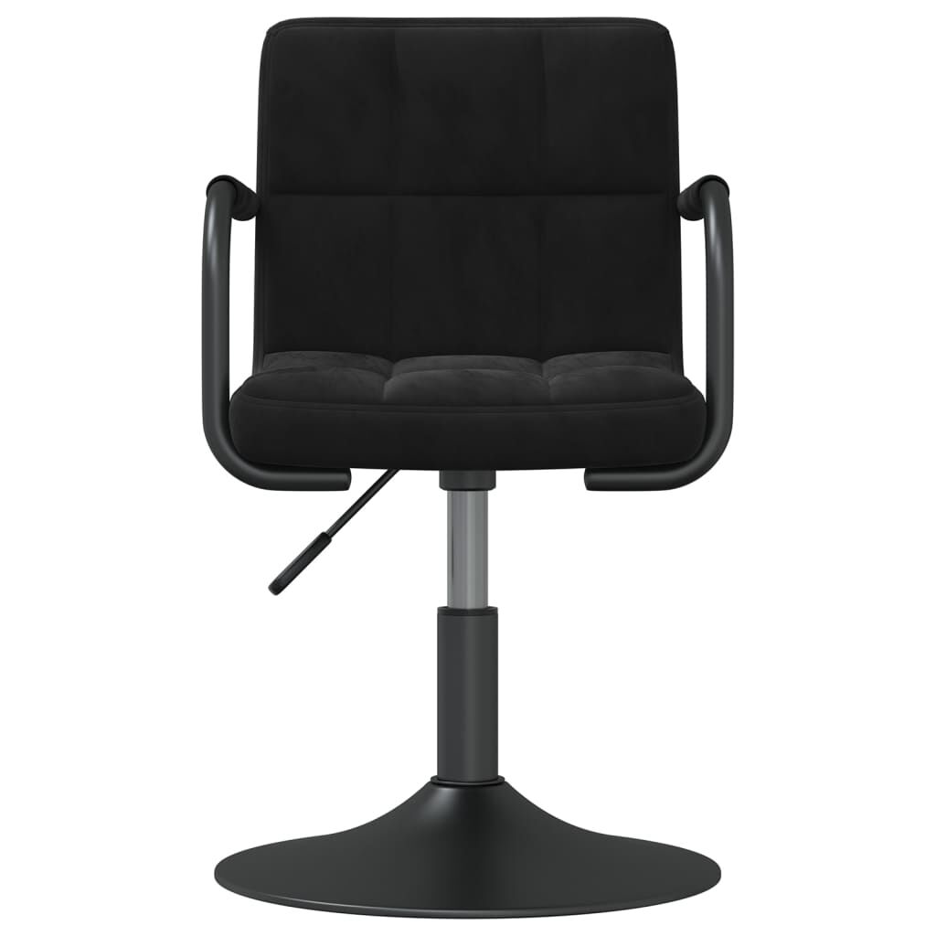 vidaXL Swivel Dining Chairs 2 pcs Black Velvet