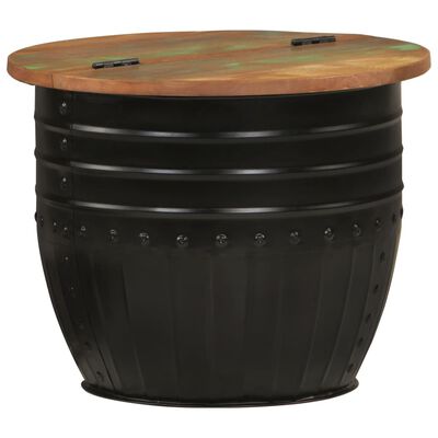 vidaXL Coffee Table Black 50x39.5 cm Solid Wood Reclaimed, black vidaXL Coffee Table Black 50x39.5 cm Solid Wood Reclaimed