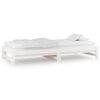 vidaXL Pull-out Day Bed without Mattress White 2x(90x200) cm