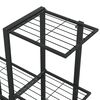 vidaXL Flower Stand with Wheel 94.5x25x92.5 cm Black Metal