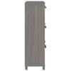 vidaXL Shoe Cabinet HAMAR Light Grey 59.5x35x117 cm Solid Wood Pine