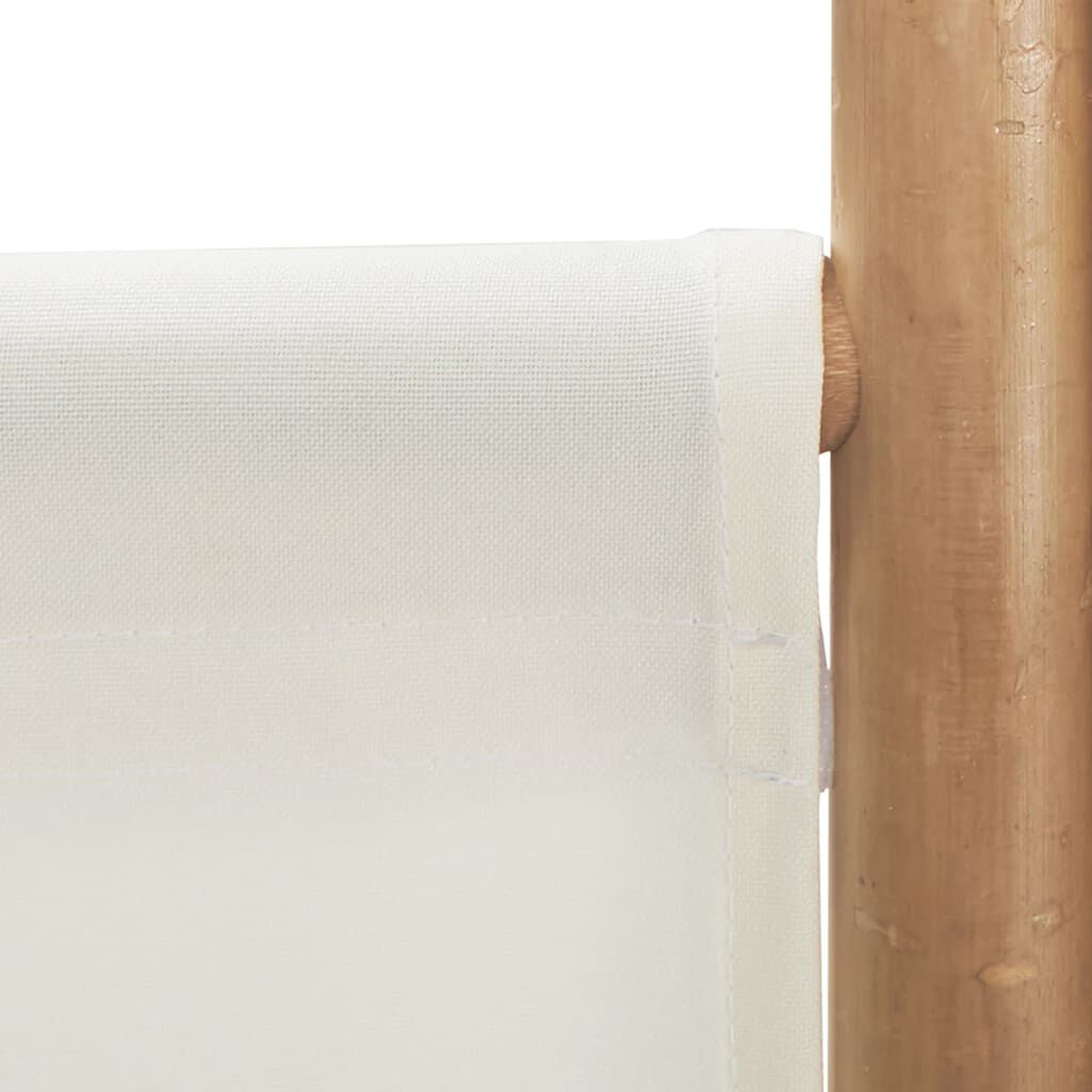 vidaXL Folding 6-Panel Room Divider 240 cm Bamboo and Canvas