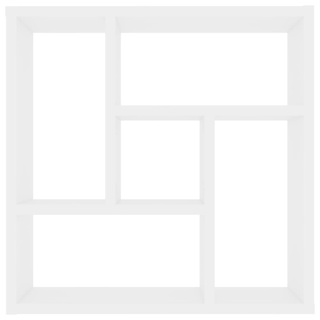 vidaXL Wall Shelf White 45.1x16x45.1 cm Engineered Wood
