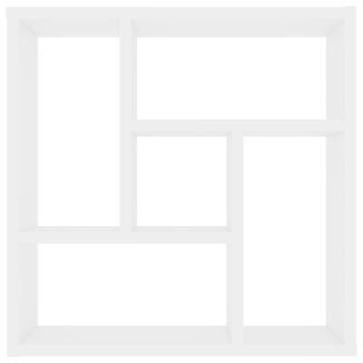 vidaXL Wall Shelf White 45.1x16x45.1 cm Engineered Wood, white vidaXL Wall Shelf White 45.1x16x45.1 cm Engineered Wood