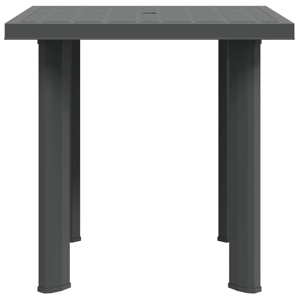vidaXL Garden Table Anthracite 80x75x72 cm Plastic