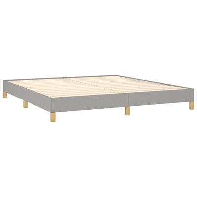 vidaXL Bed Frame without Mattress Light Grey 183x203 cm King Fabric, light grey vidaXL Bed Frame without Mattress Light Grey 183x203 cm King Fabric