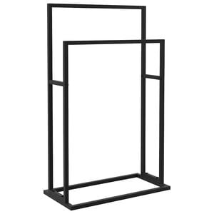vidaXL Freestanding Towel Rack Black 48x24x78,5 cm Iron