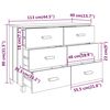 vidaXL Sideboard HAMAR Dark Grey 113x40x80 cm Solid Wood Pine