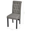 vidaXL Dining Chairs 2 pcs Light Grey Fabric