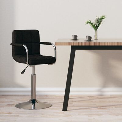 vidaXL Bar Stool Black Fabric