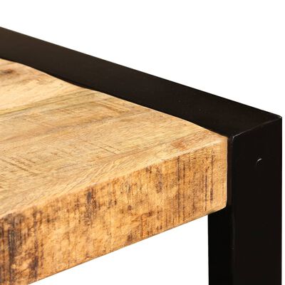 vidaXL Dining Table Solid Rough Mango Wood 120 cm, black vidaXL Dining Table Solid Rough Mango Wood 120 cm