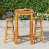 vidaXL 3 Piece Garden Bar Set Solid Wood Acacia