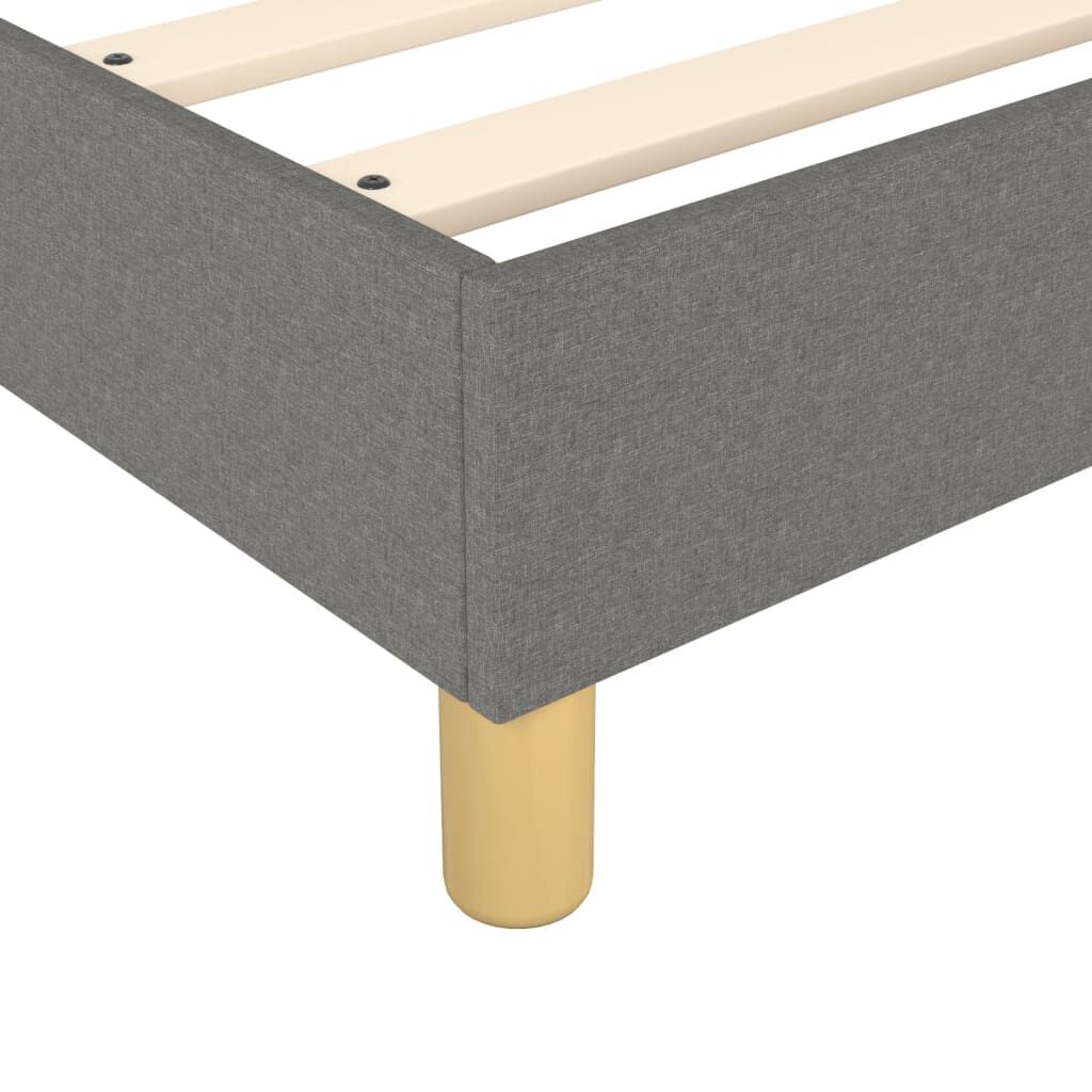 vidaXL Bed Frame without Mattress Dark Grey 90x200 cm Fabric