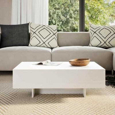 vidaXL Coffee Table High Gloss White, white vidaXL Coffee Table High Gloss White