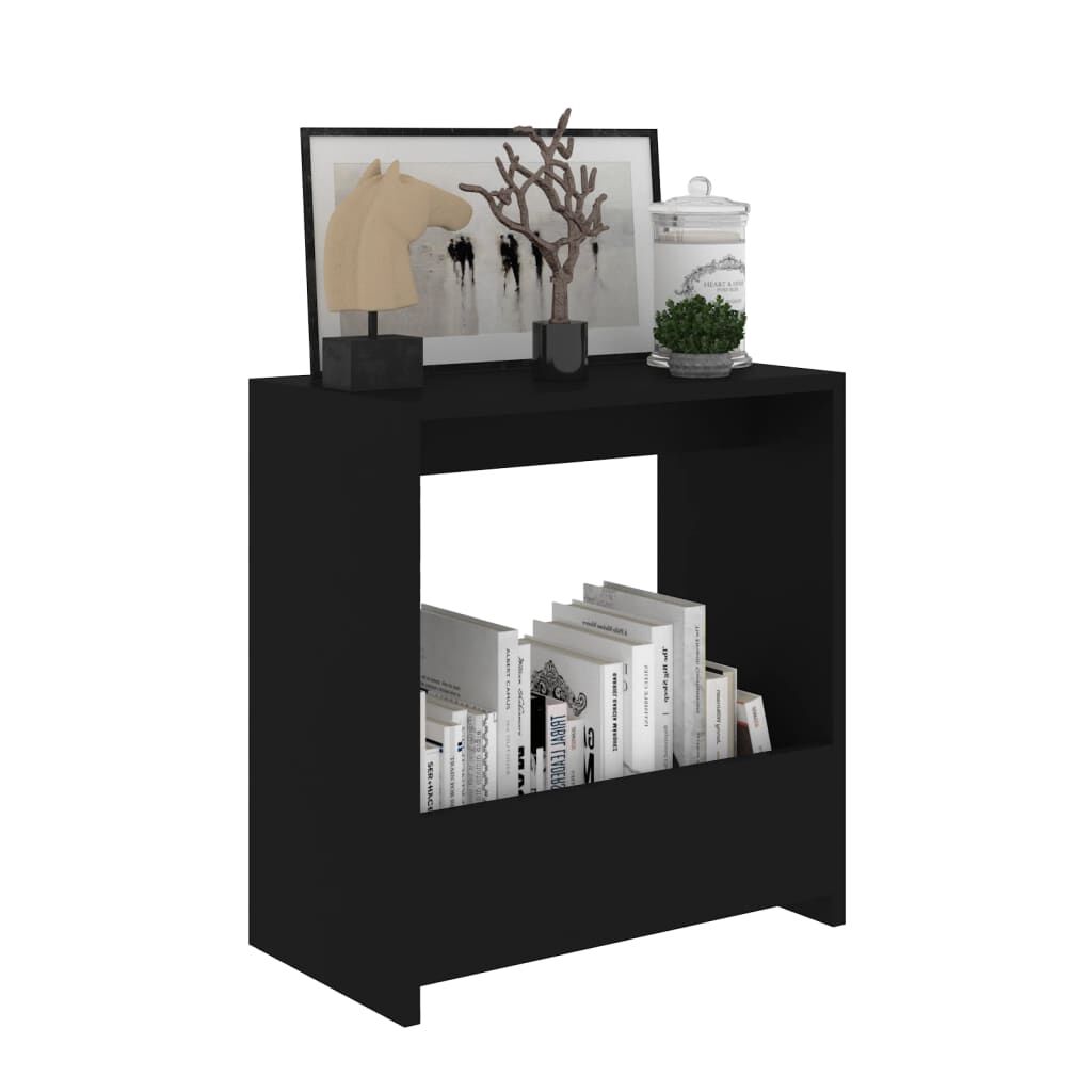 vidaXL Side Table Black 50x26x50 cm Engineered Wood