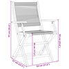 vidaXL Folding Garden Chairs 4 pcs Black Solid Wood Acacia