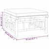 vidaXL 3 Piece Garden Lounge Set with Cream White Cushions Bamboo