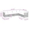 vidaXL 6 Piece Garden Sofa Set with Cushions Grey Poly Rattan