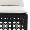 vidaXL 8 Piece Garden Sofa Set with Cushions Black Poly Rattan
