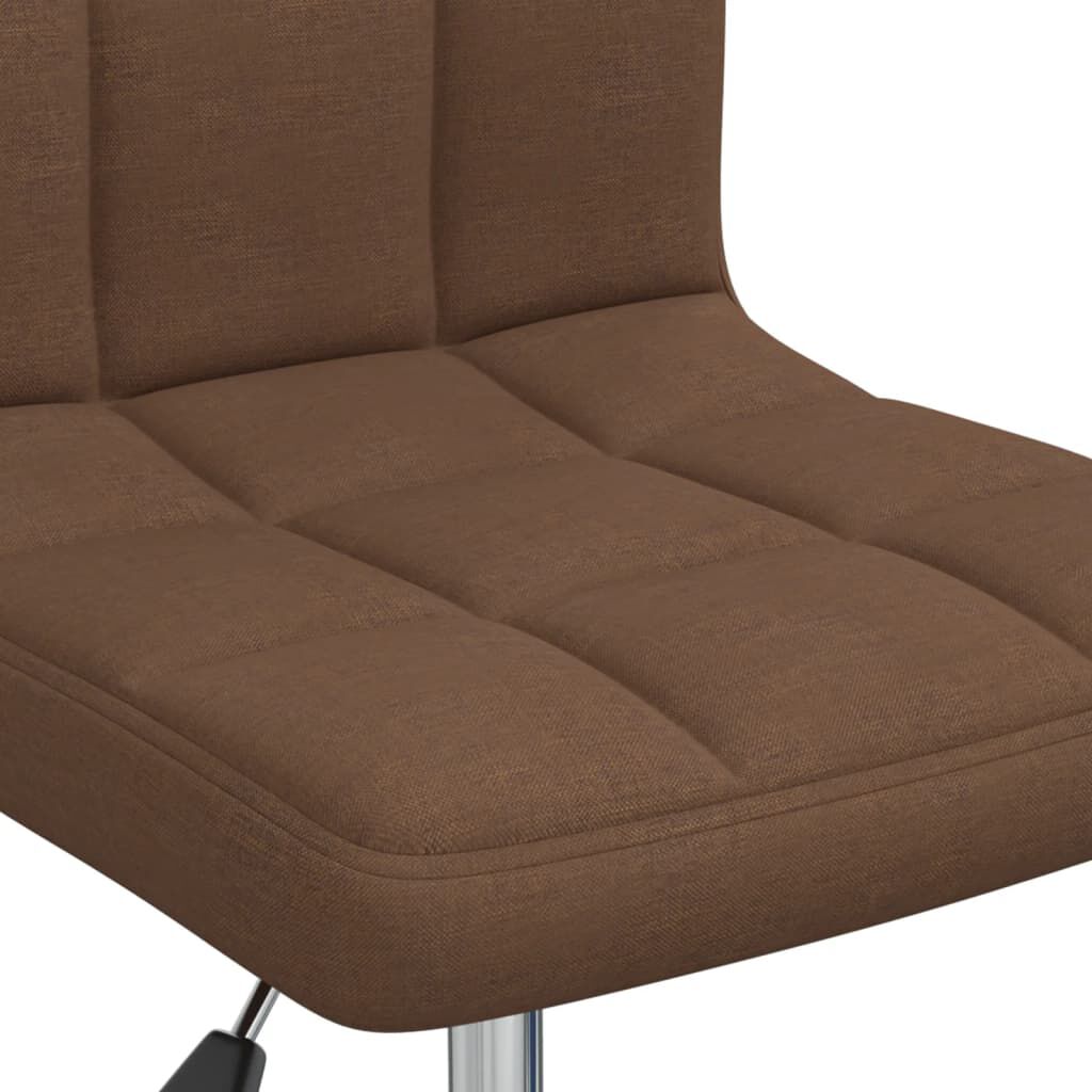 vidaXL Swivel Dining Chair Brown Fabric