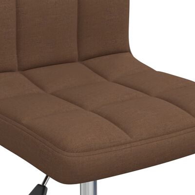 vidaXL Swivel Dining Chair Brown Fabric, brown vidaXL Swivel Dining Chair Brown Fabric