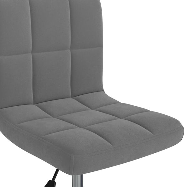 vidaXL Swivel Office Chair Dark Grey Velvet