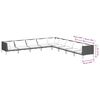 vidaXL 9 Piece Garden Lounge Set with Cushions Poly Rattan Dark Grey
