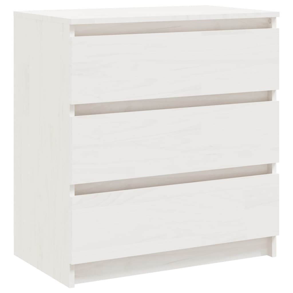 vidaXL Bedside Cabinets 2 pcs White 60x36x64 cm Solid Pinewood