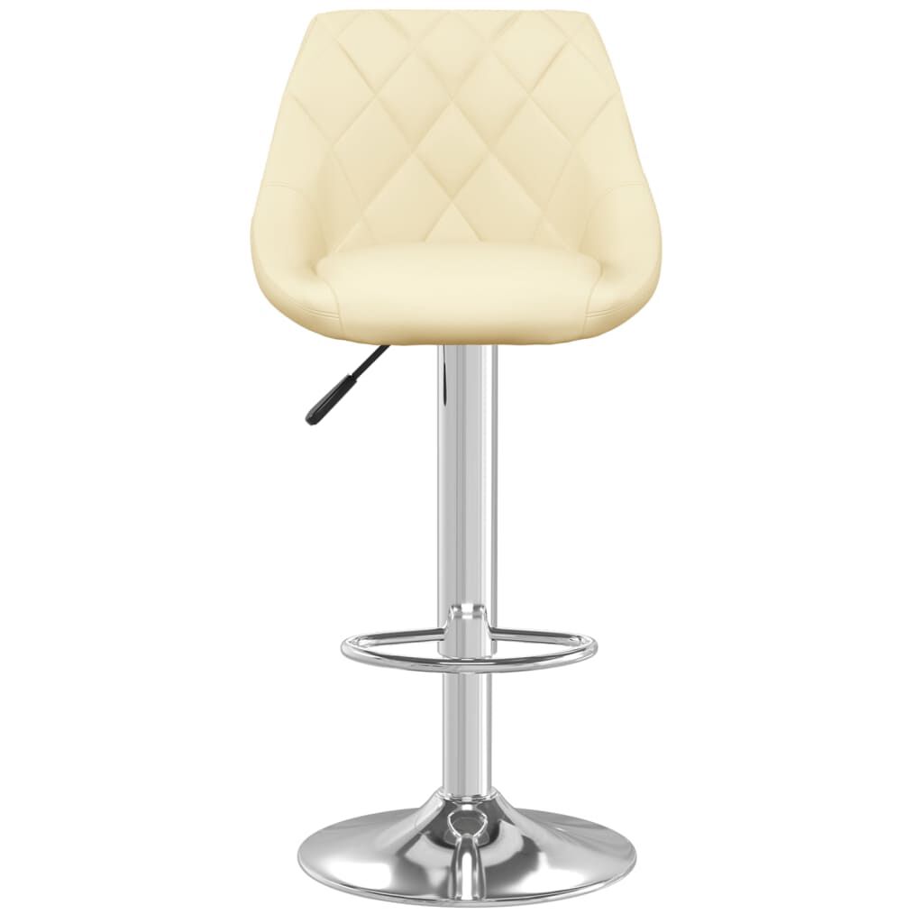 vidaXL Bar Stools 2 pcs Cream Faux Leather